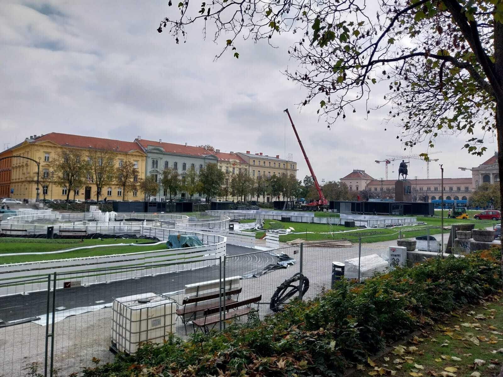 Ograde na lokaciji Ledenog parka u Zagrebu